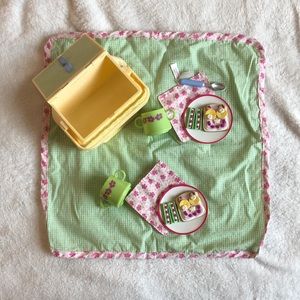 American Girl Dolls Bitty Baby Treats for Two Picnic Basket Set